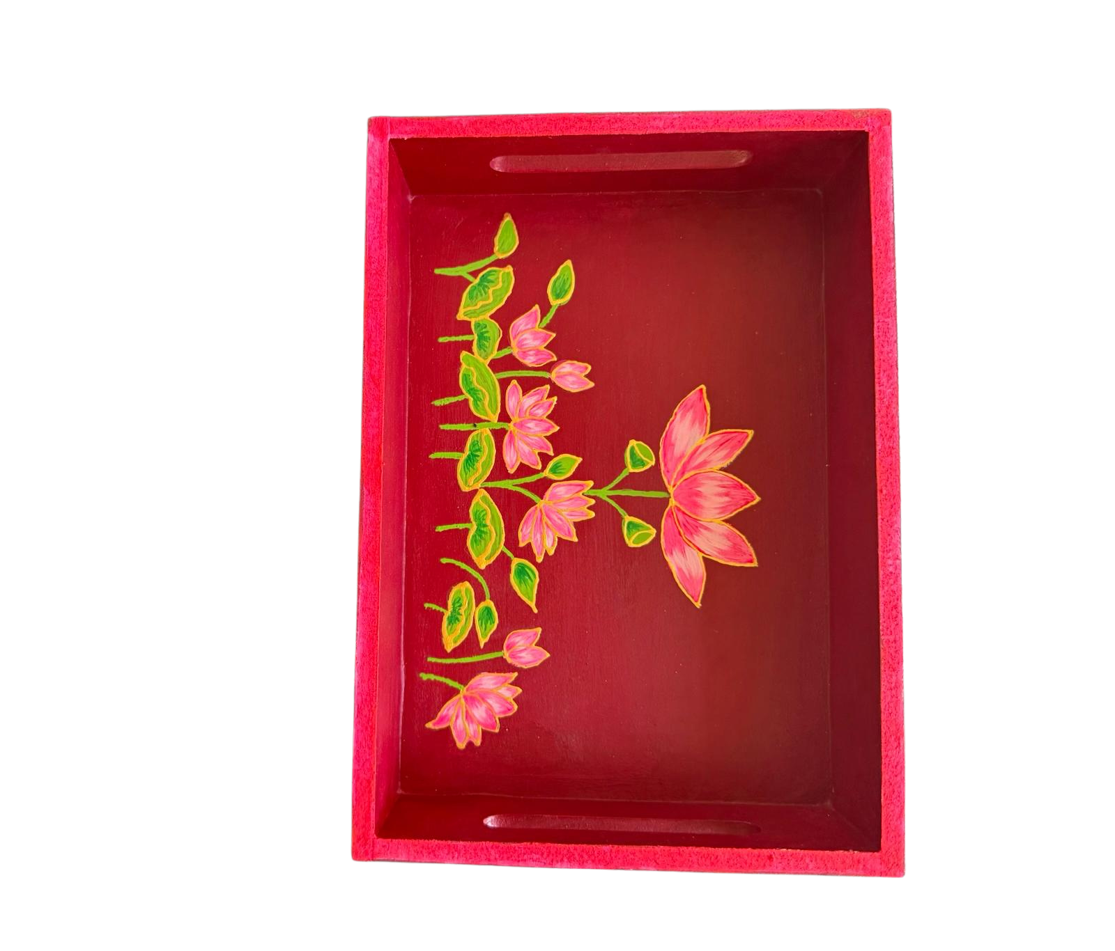 Brown Lotus Design Tray (CUSTOMIZED)