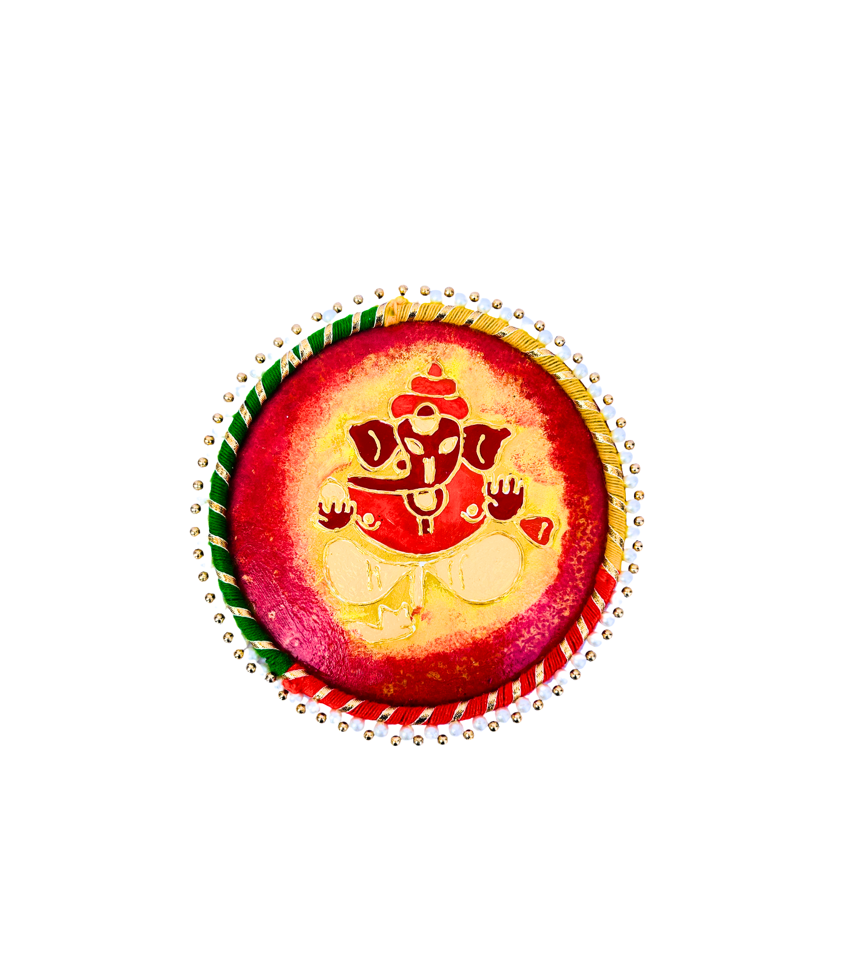 Embossed Ganesh ji Puja Plate CUSTOMIZED